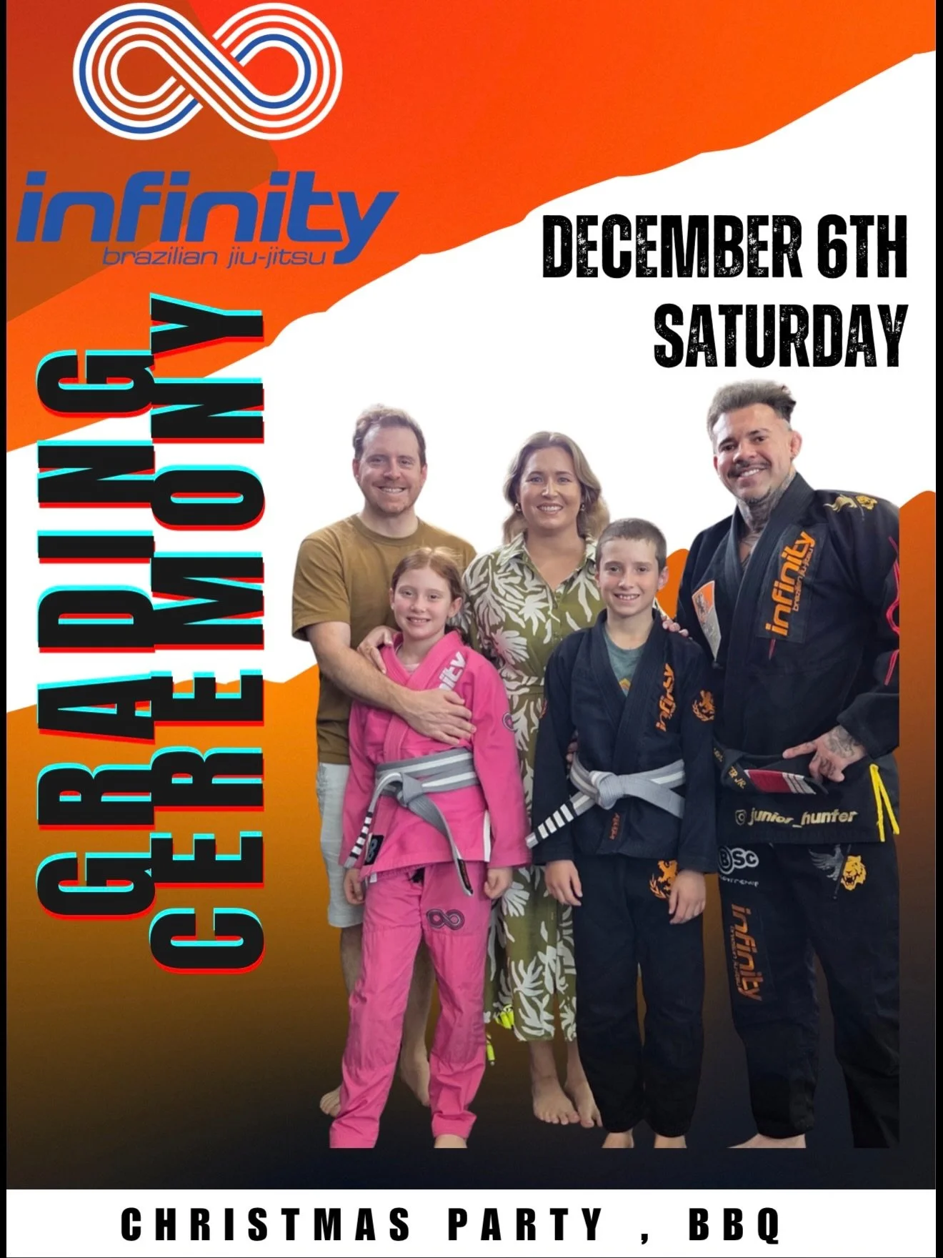 @infinitystafford Last grading of 2025. 🥋 

6th December 2025. Save the date. 📅 

Our last grading of the year it&rsquo;s around the corner. 
Let&rsquo;s celebrate the achievements of our students . 

#bjjgradingday #brazilianjiujitsu #bjjbrisbane 