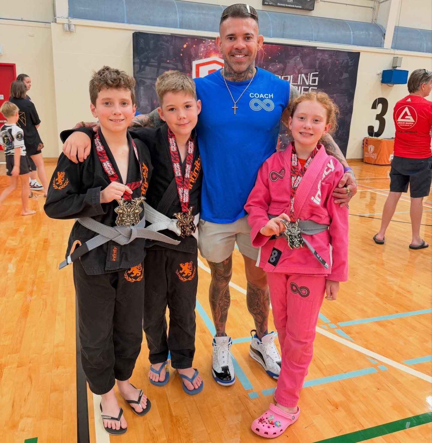 Outcome from the BJJ Caloundra Open last weekend. 

Jake 🥇Champion on his first ever comp with amazing fights. 
Lena 🥈 Great matches , fighting among boys. 
Henry 🥈
Paddy 🥈
Evie 🥉

Well done kids! 🥋👏🏼

#bjjkids #bjjcomp #brazilianjiuj&iacute;