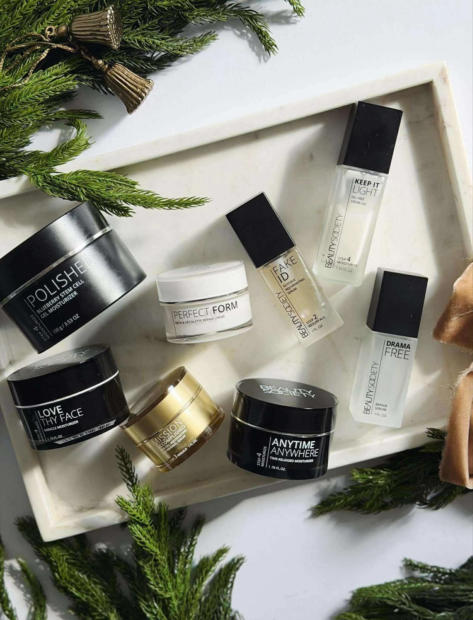 Skincare products with the image block “Shop skincare” as a button underneath