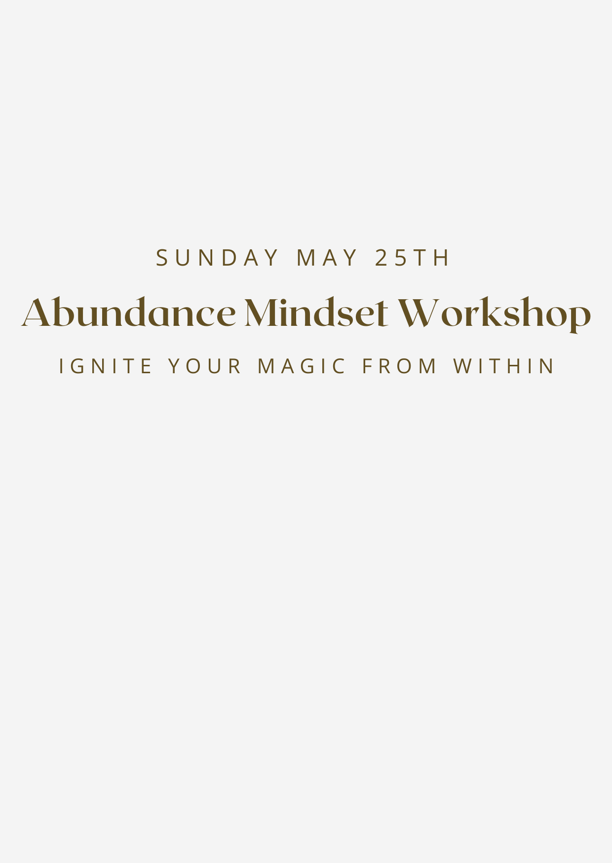 Abundance Mindset Workshop Curated for Women