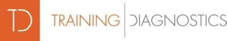Logo with orange and gray text reading 'Training | Diagnostics' and a stylized 'T' in an orange square.