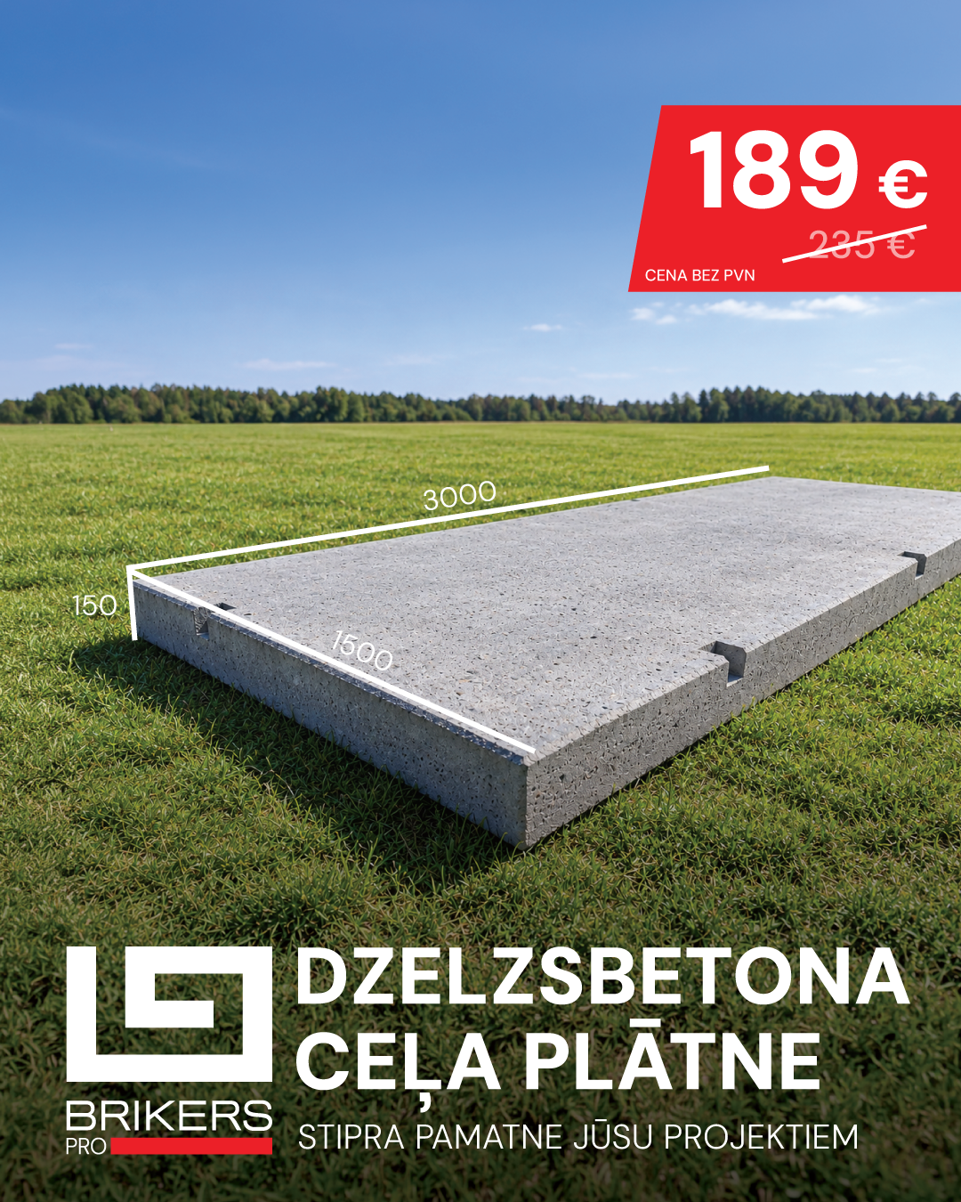 betona plāksne