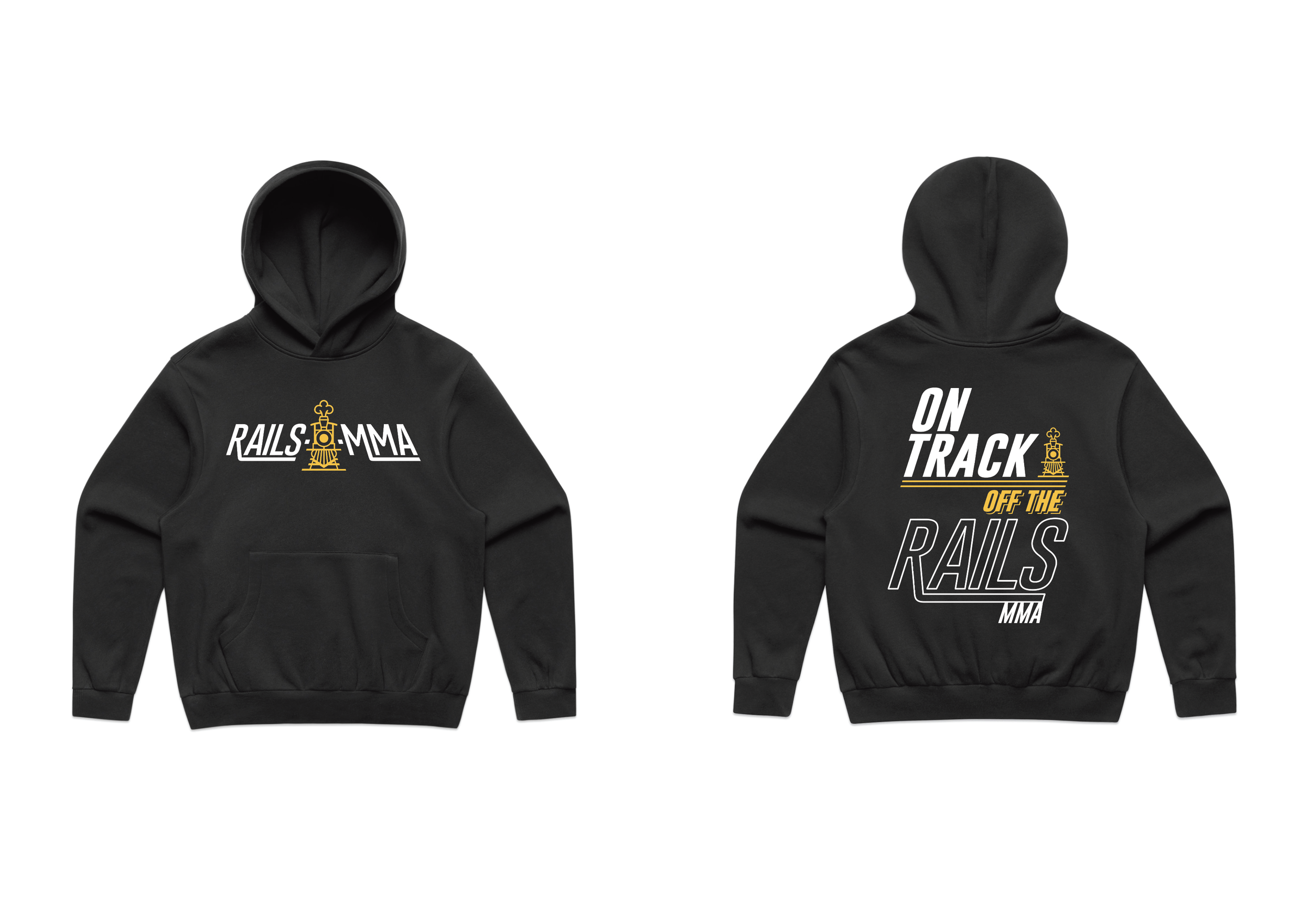 PRE ORDER RailsMMA Black Logo Hoddie