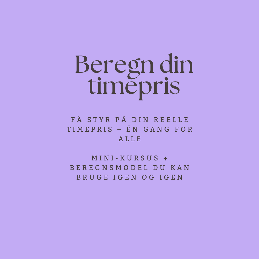 Hvordan beregner du din timepris som soloselvstændig?