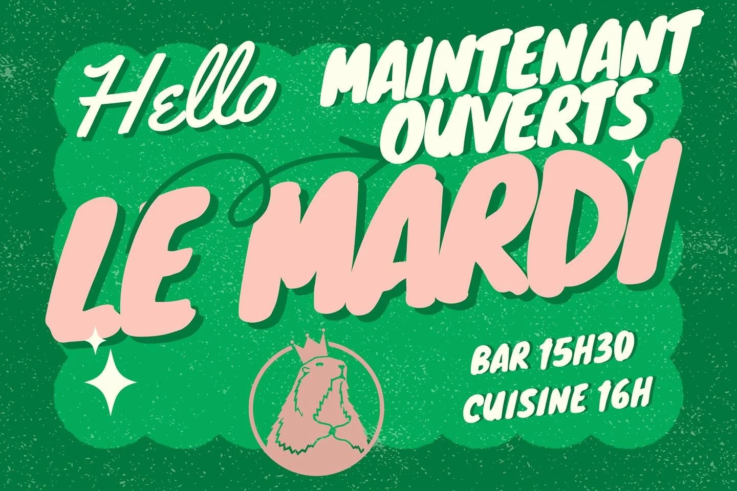 Bonne nouvelle !!! @marmottedor maintenant ouverts &laquo;le mardi&raquo; // Good news lads, we&rsquo;re back open Tuesdays ! See you later for pints #soonbeopeneveryday #tuesdaypints #drinklocal #localpub #pintswiththelads #marmottespotting #montrio