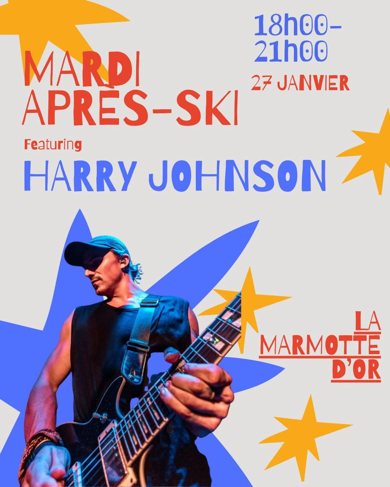 H&acirc;te pour le premier concert de @hrj_music pour 2026 @marmottedor ! Venez f&ecirc;ter avec nous 18H00 - 21H00. Excited for Harry&rsquo;s first gig of 2026 at the pub. Come join us for apr&egrave;s-ski fun 6-9pm #liveconcert #marmottespotting #m