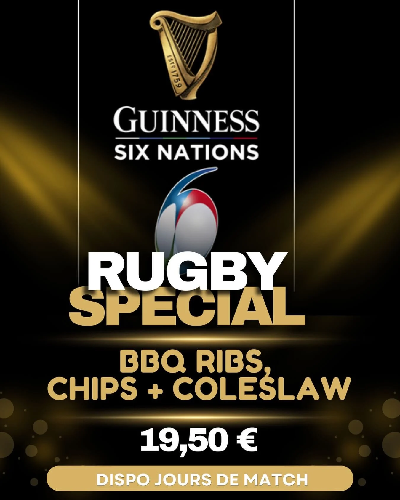We&rsquo;re rolling out some ribs for the rugby @marmottedor , so every game day of the @6nationsrugby you can get ribs and chips with a little bit of slaw on the side. These are not to be missed trust me! And a bargain at 19,50 &euro;
So come watch 
