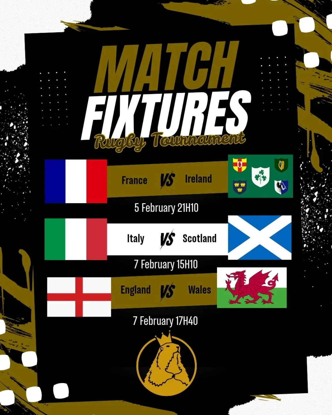 Get ready for a big week, February is here and that means so is the 6 nations with one of the biggest games of the tournament so start us off so make sure to grab a guinness and a Good spot to watch the game at the Marmotte.

Grosse semaine en vue ! 
