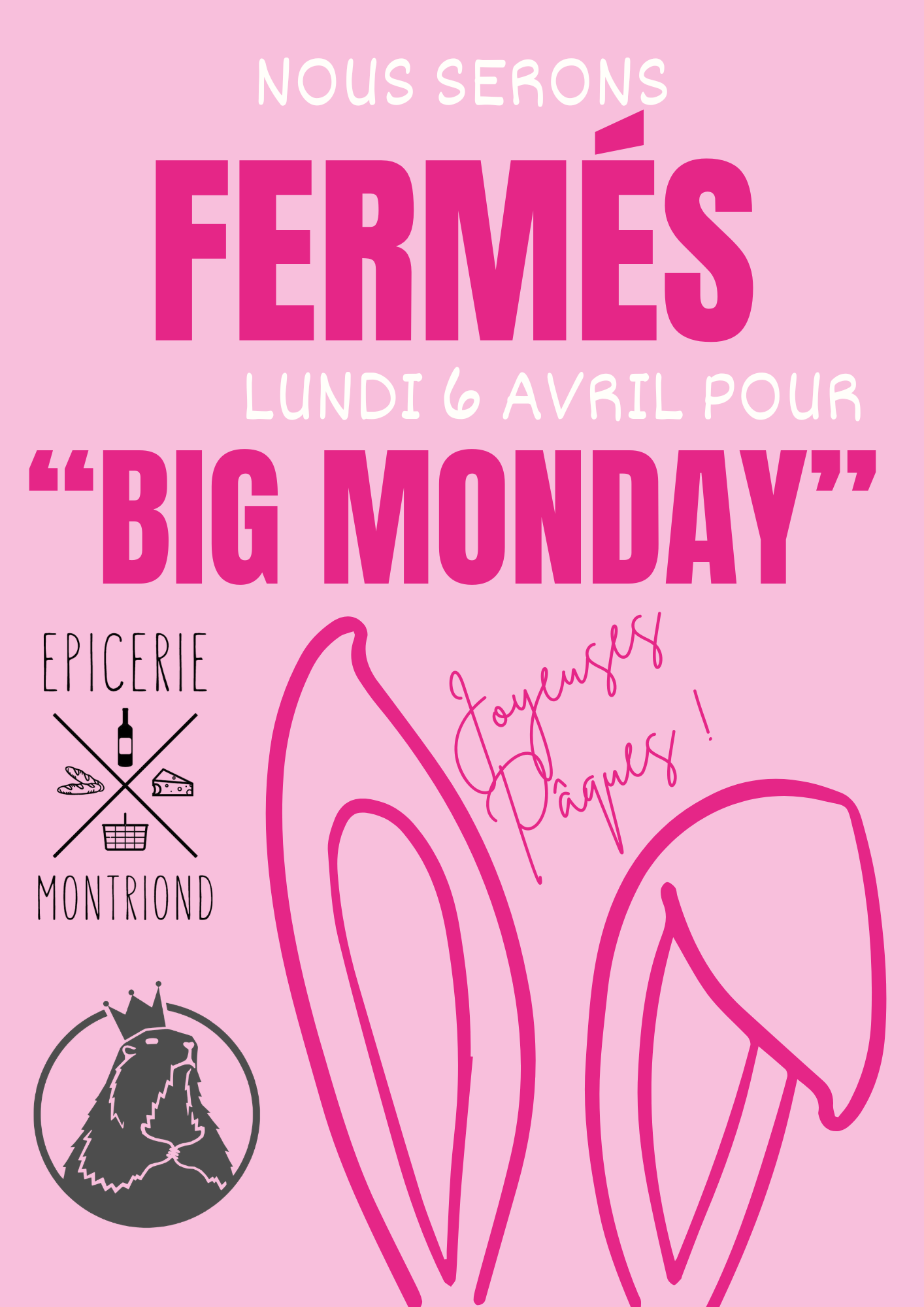 CLOSED for "BIG MONDAY" 