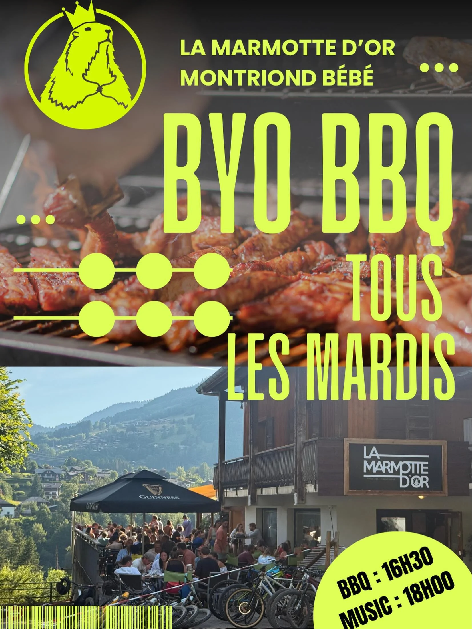 May have had a few DM&rsquo;s about this recently 😂 1st BYO BBQ confirmed for Tuesday 9th June @marmottedor. Sneak in a few for us lovely locals before the mayhem of summer.  Music is a surprise &ldquo;Special Guest&rdquo; 🤫 

J&rsquo;ai peut-&ecir