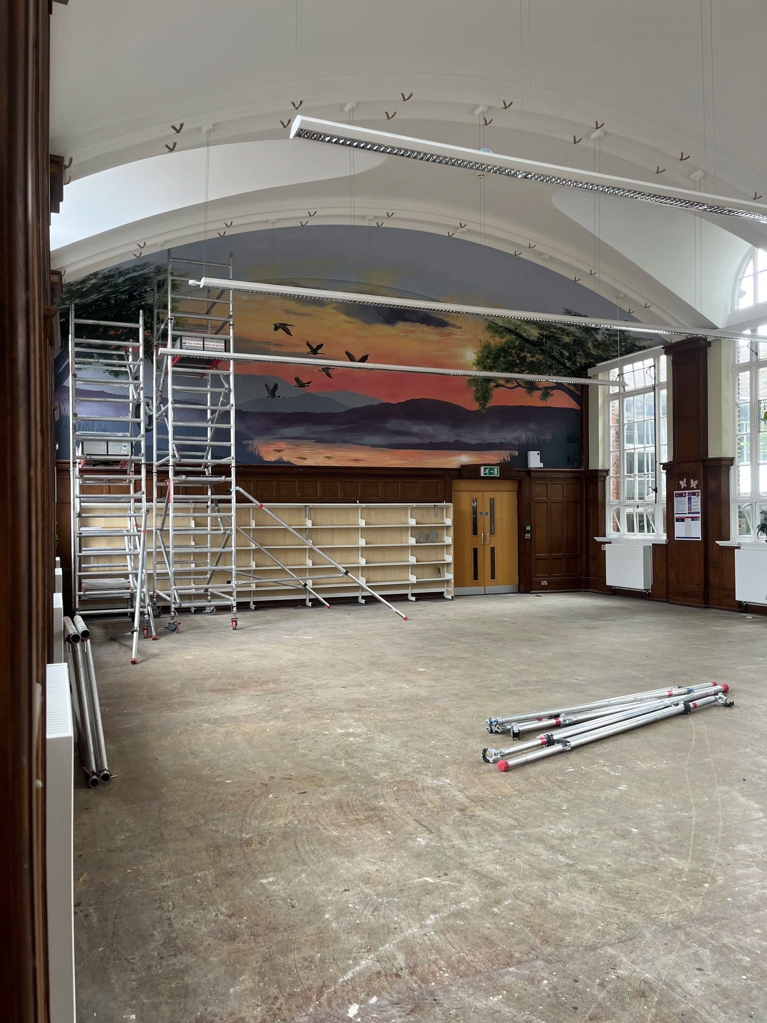 large school mural landscape