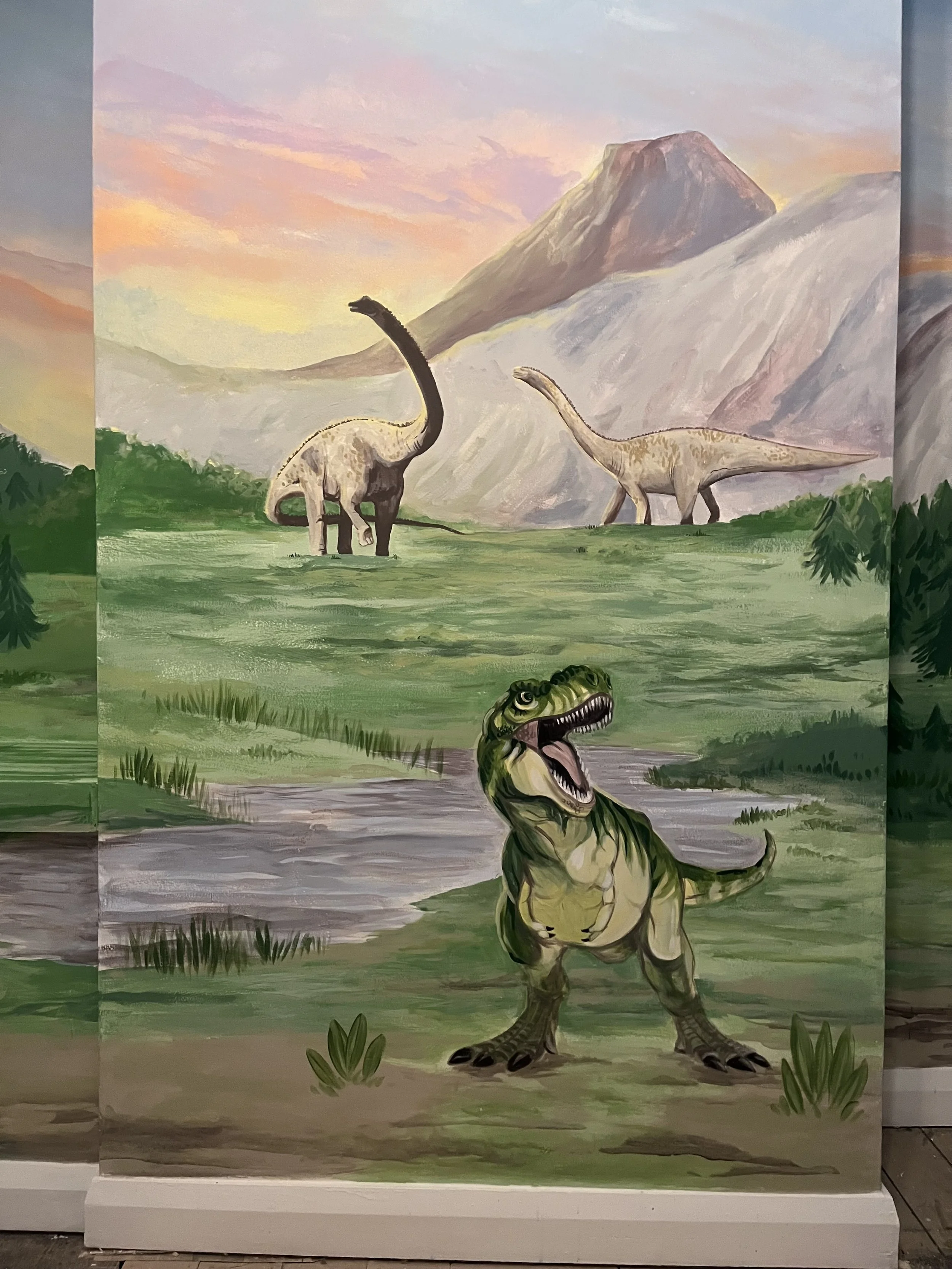 Childs wall mural robot space