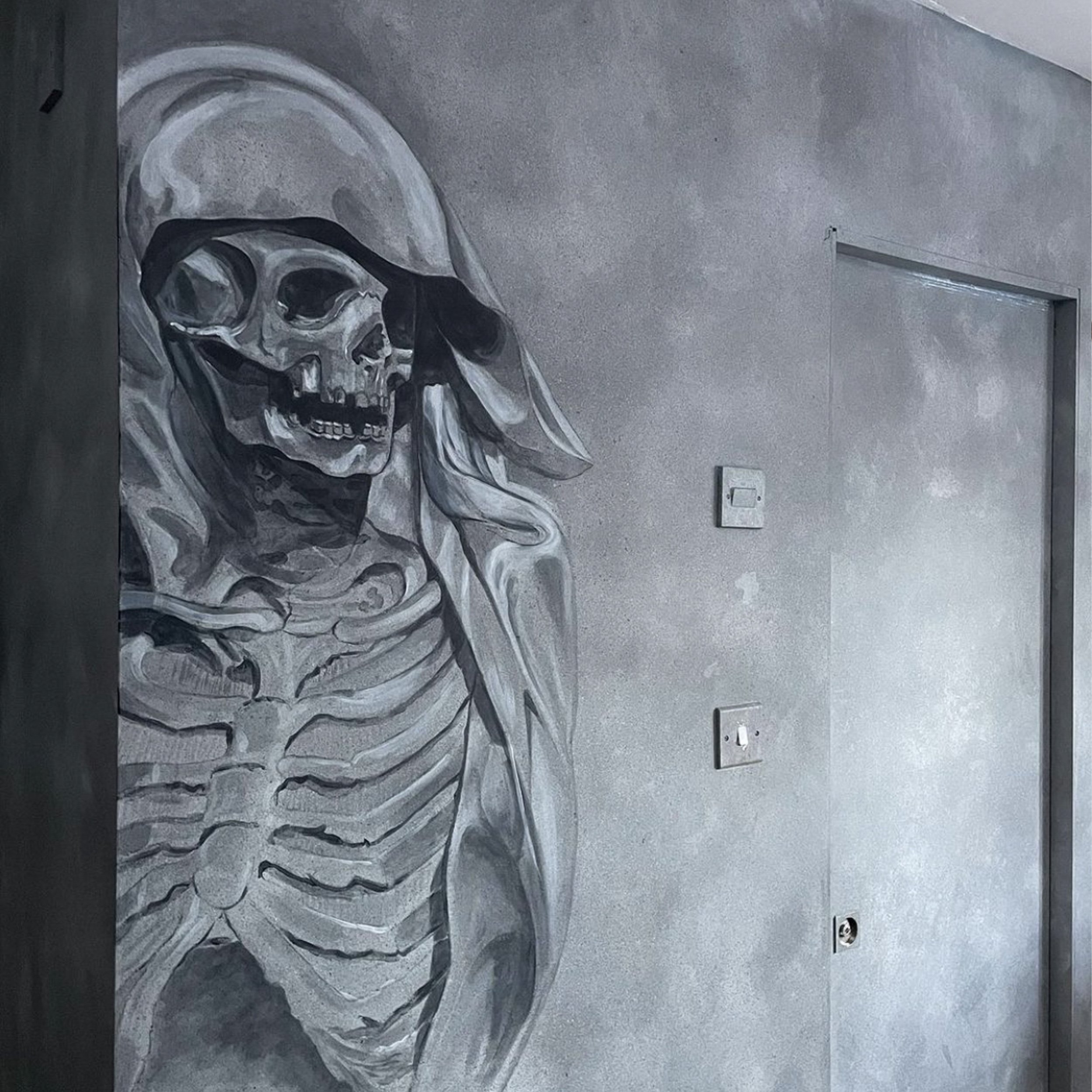Skeleton mural