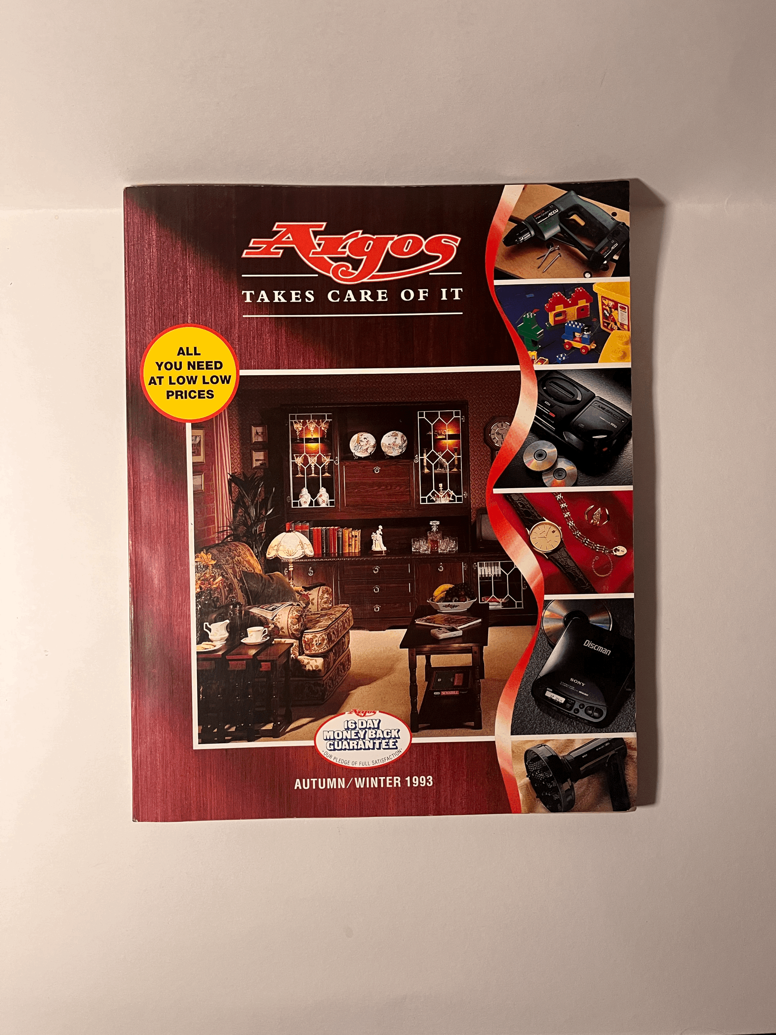 Argos Autumn / Winter Catalogue 1993 – Original Vintage Retail Catalogue & 90s Toy Ephemera Guide (Argos Takes Care of It)