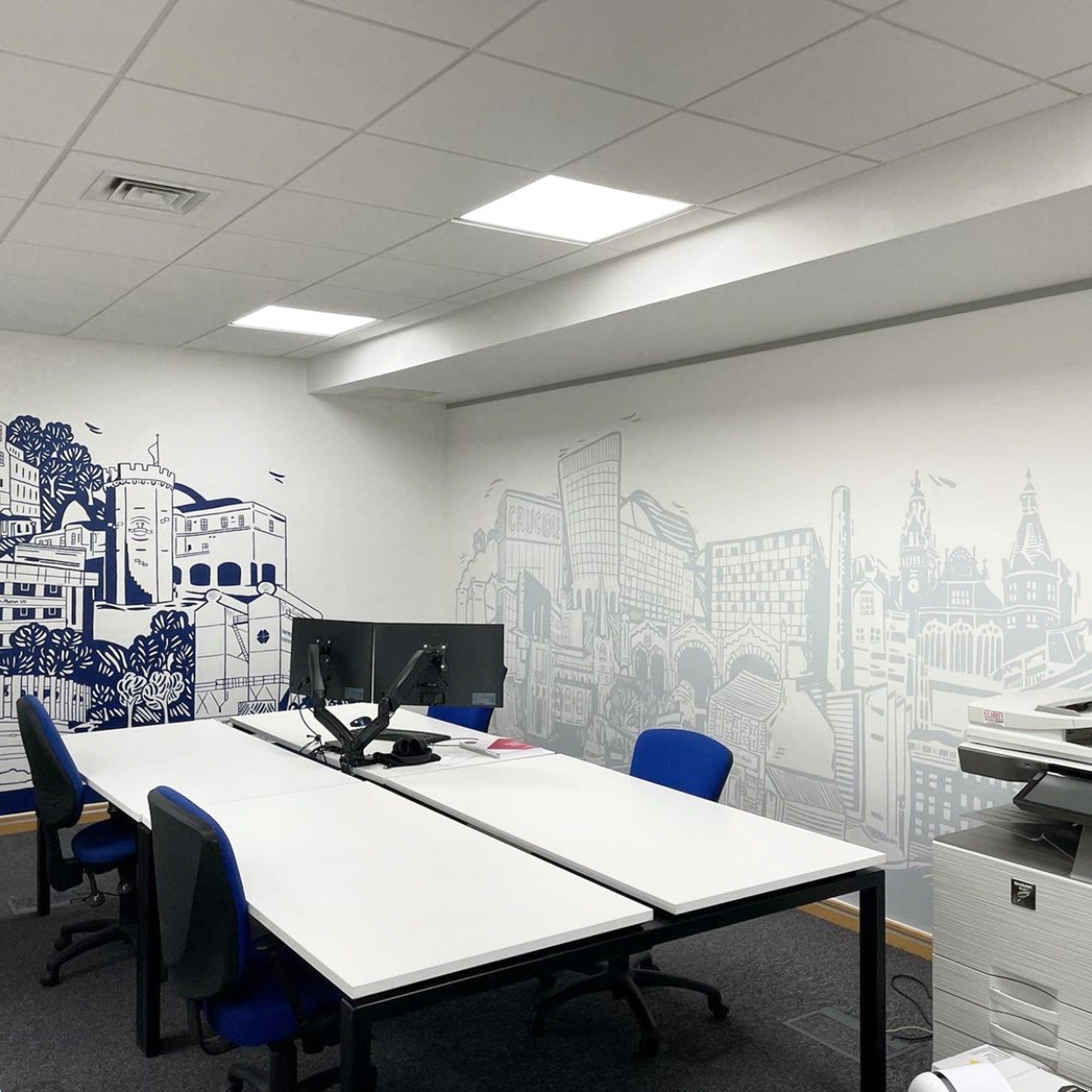 Office wall mural estate agents
