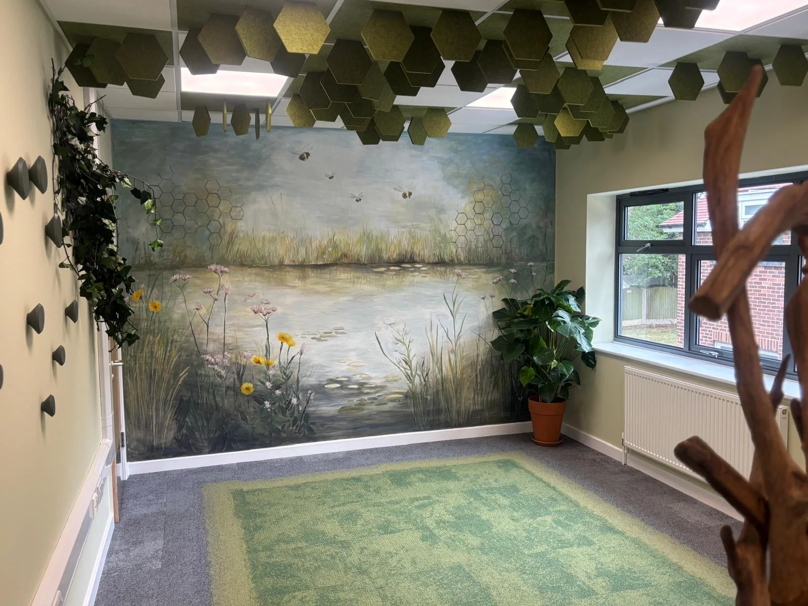 Hive secondary school  SEN hub mural relaxing