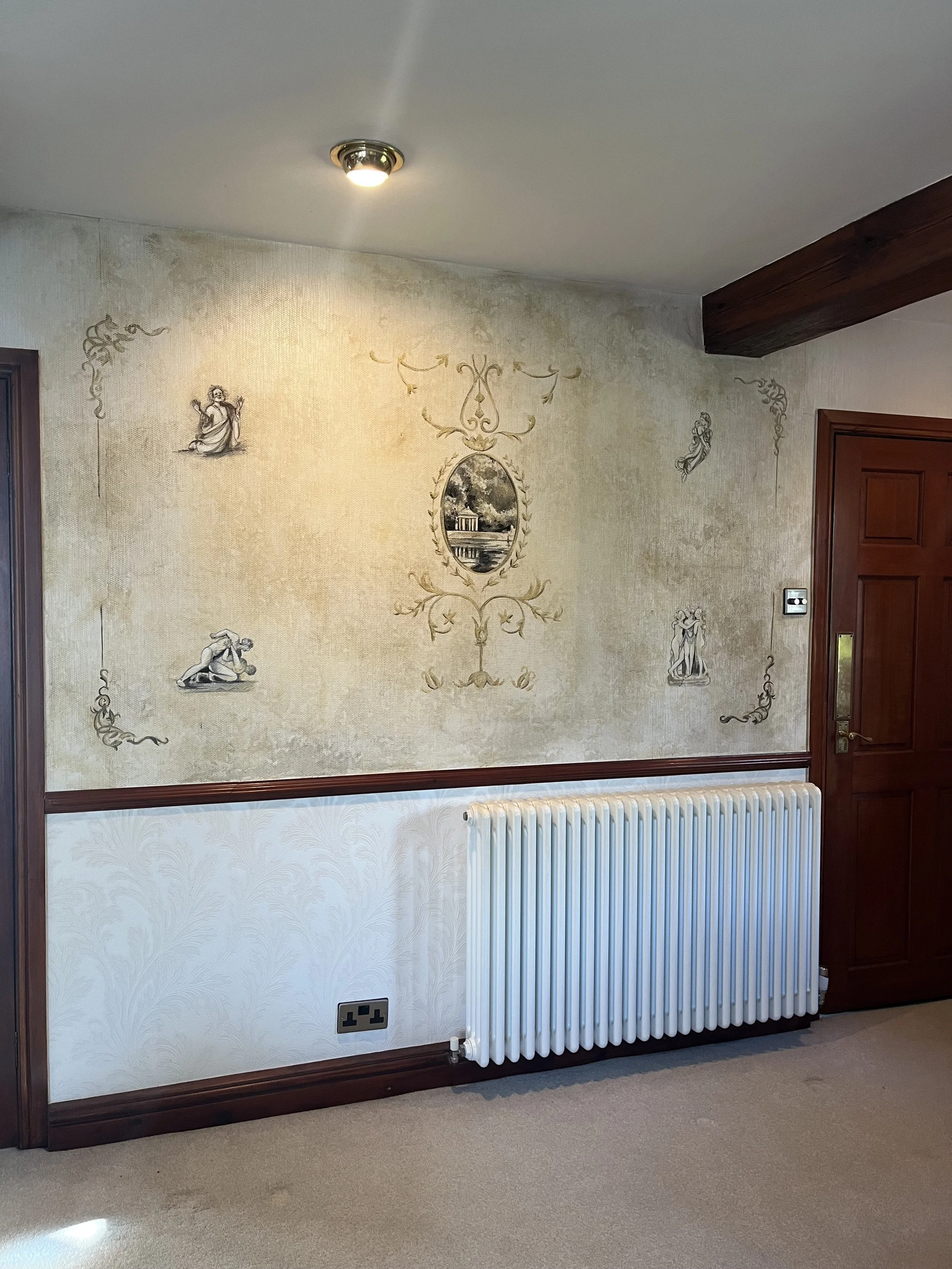 Aged wall tapestry type Mural