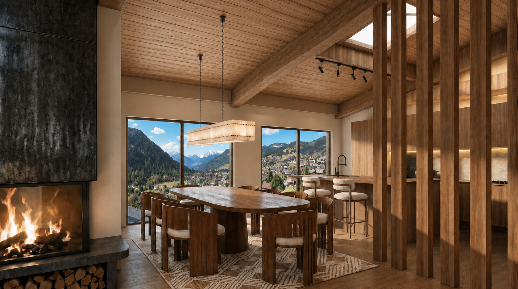 Panora Châtel salle à manger avec vue panoramique
