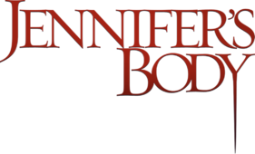 Title graphic for 'Jennifer's Body' with red text on a black background.