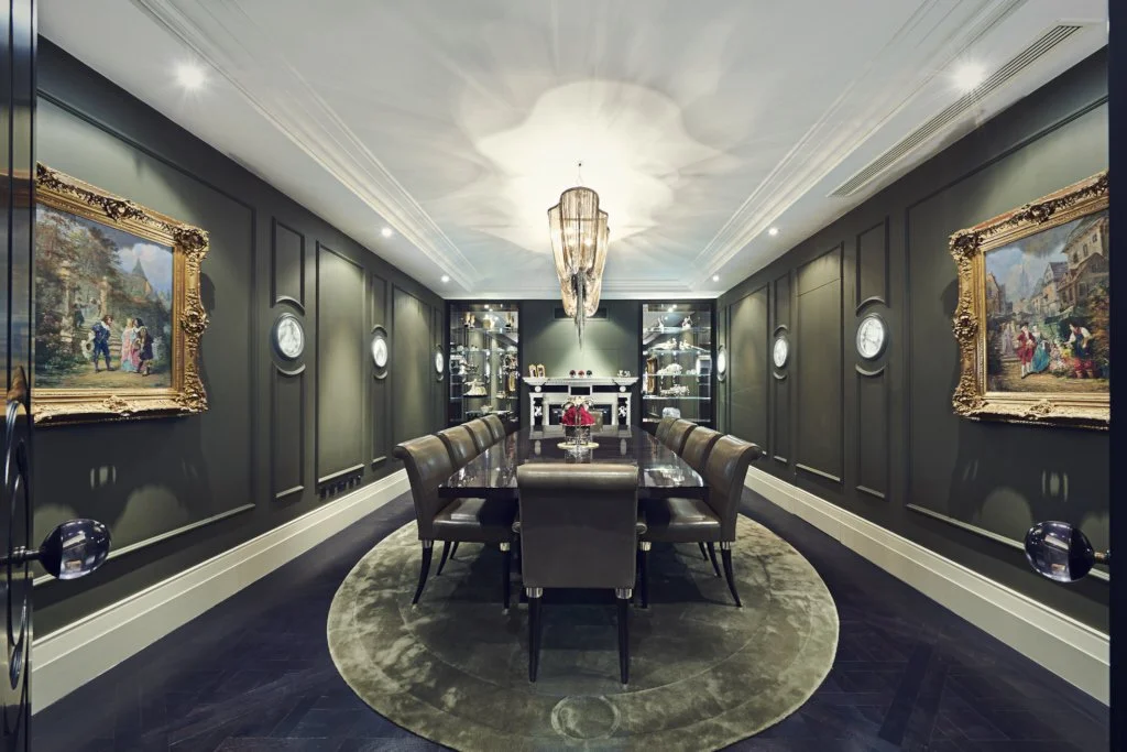 dining room cosy dark luxury