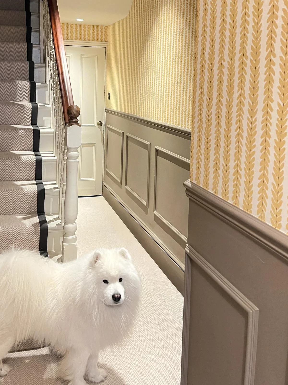 hallway Cobham yellow wallpaper 