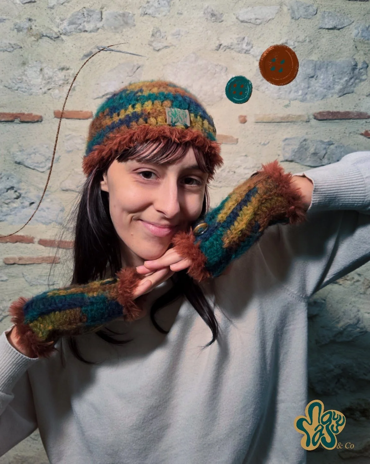 Mitaines " buttons "