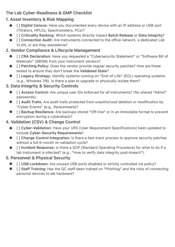 Cybersecurity Becomes a GMP Priority Under the EU Cyber Resilience Act