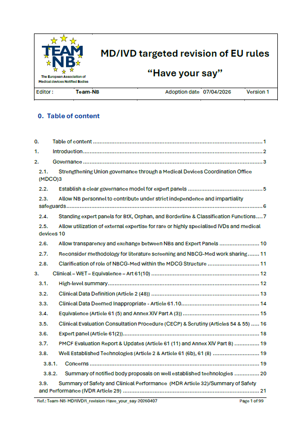 Notified Bodies Raise Concerns on Targeted MDR/IVDR Revision