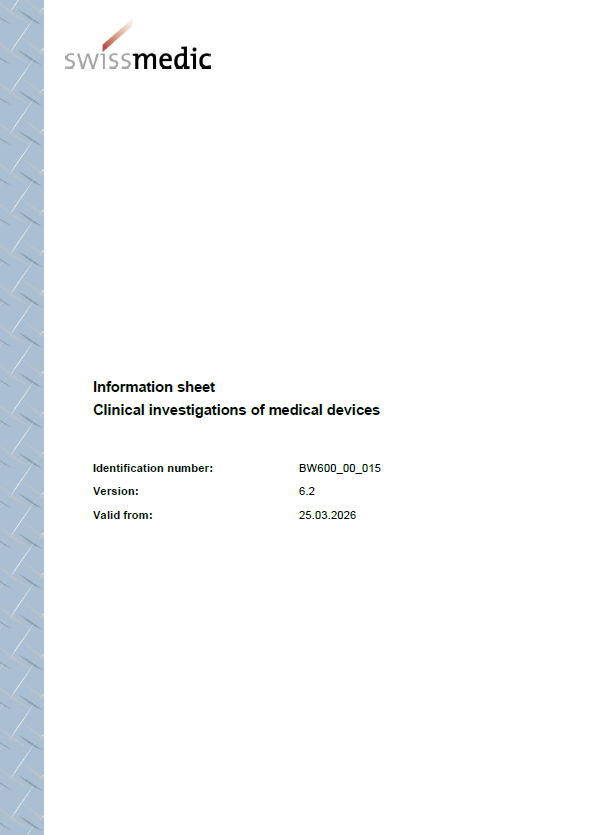Swissmedic updates guidance on clinical investigations of medical devices