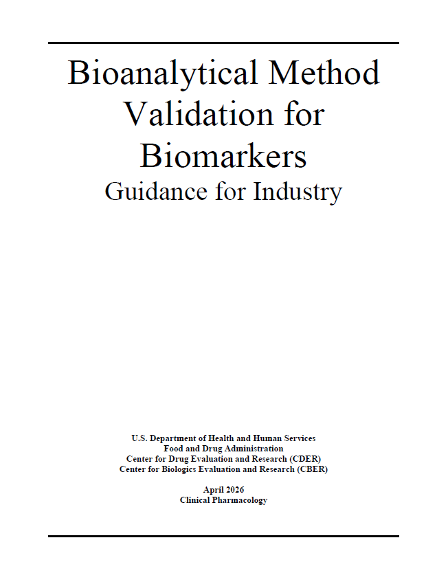 FDA Issues New Guidance on Bioanalytical Method Validation for Biomarkers