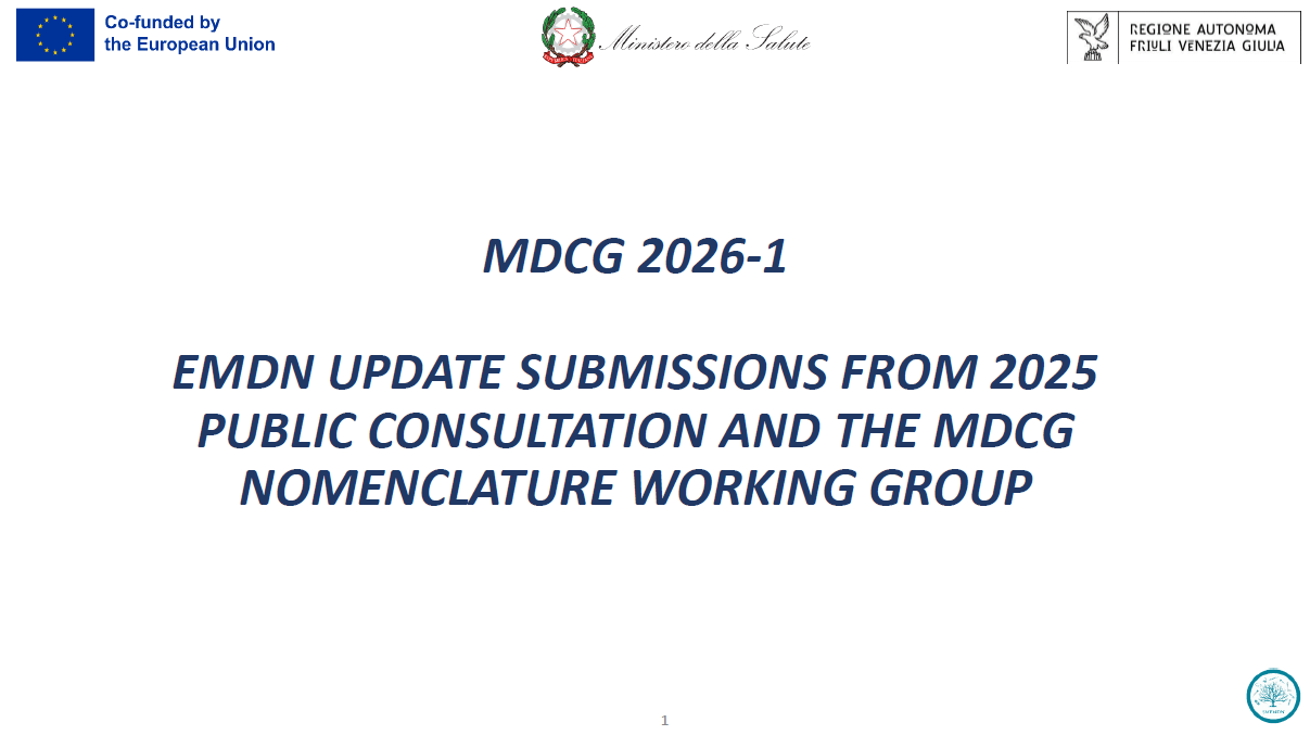 MDCG 2026-1: EMDN Updates from 2025 Public Consultation Published