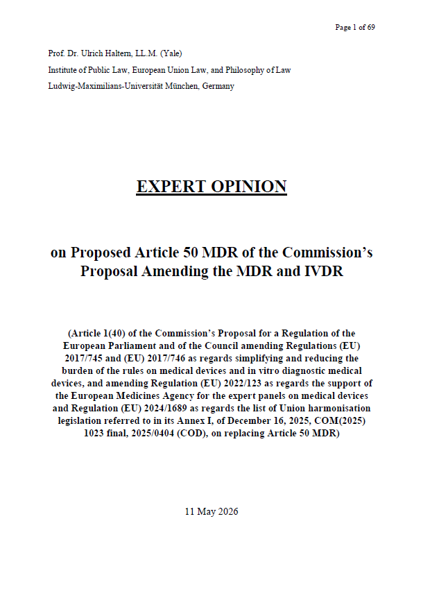 Proposed MDR Article 50 Raises Concerns Over Notified Body Independence and Financial Sustainability