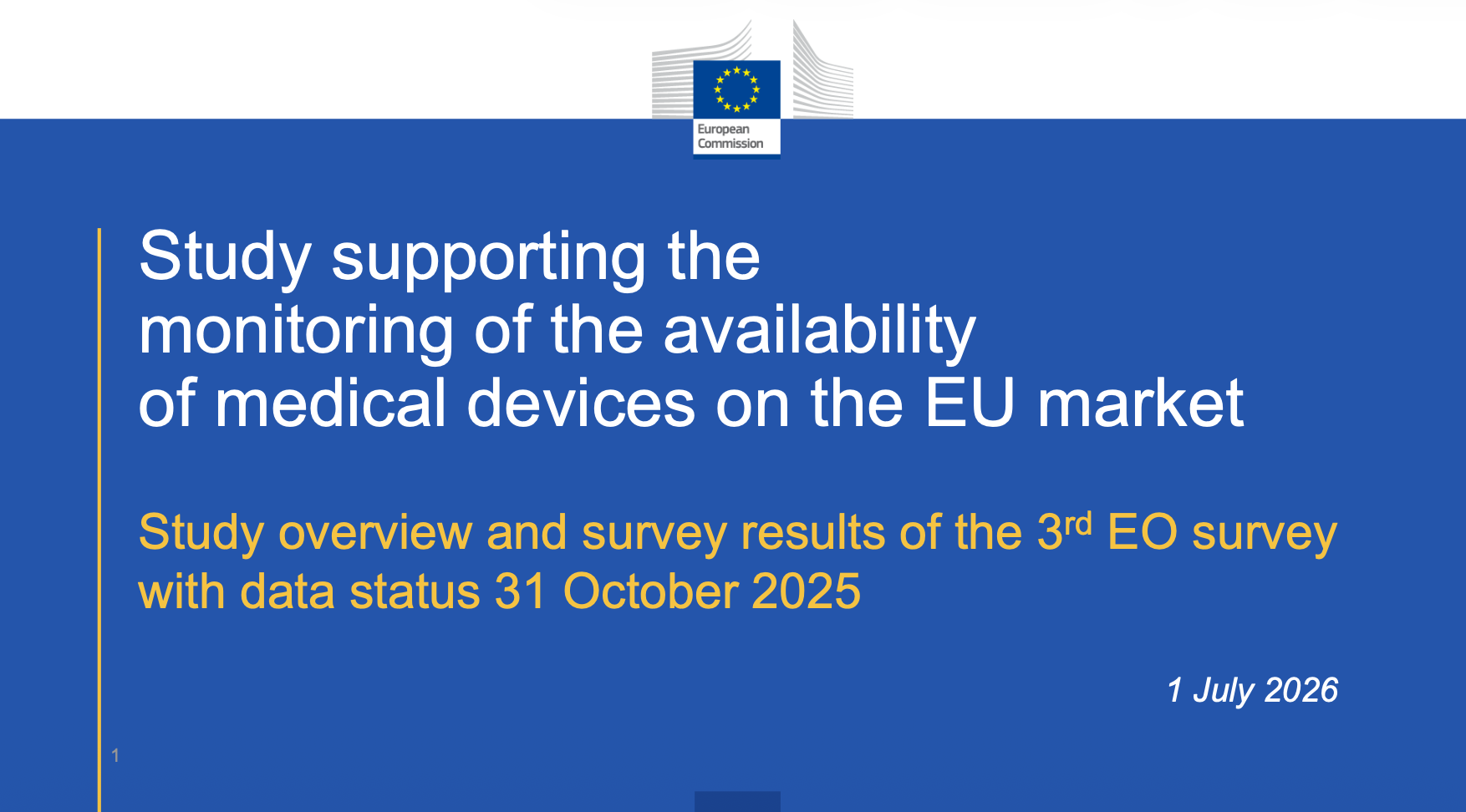 European Commission Publishes Third Survey Results on Medical Device Availability in the EU