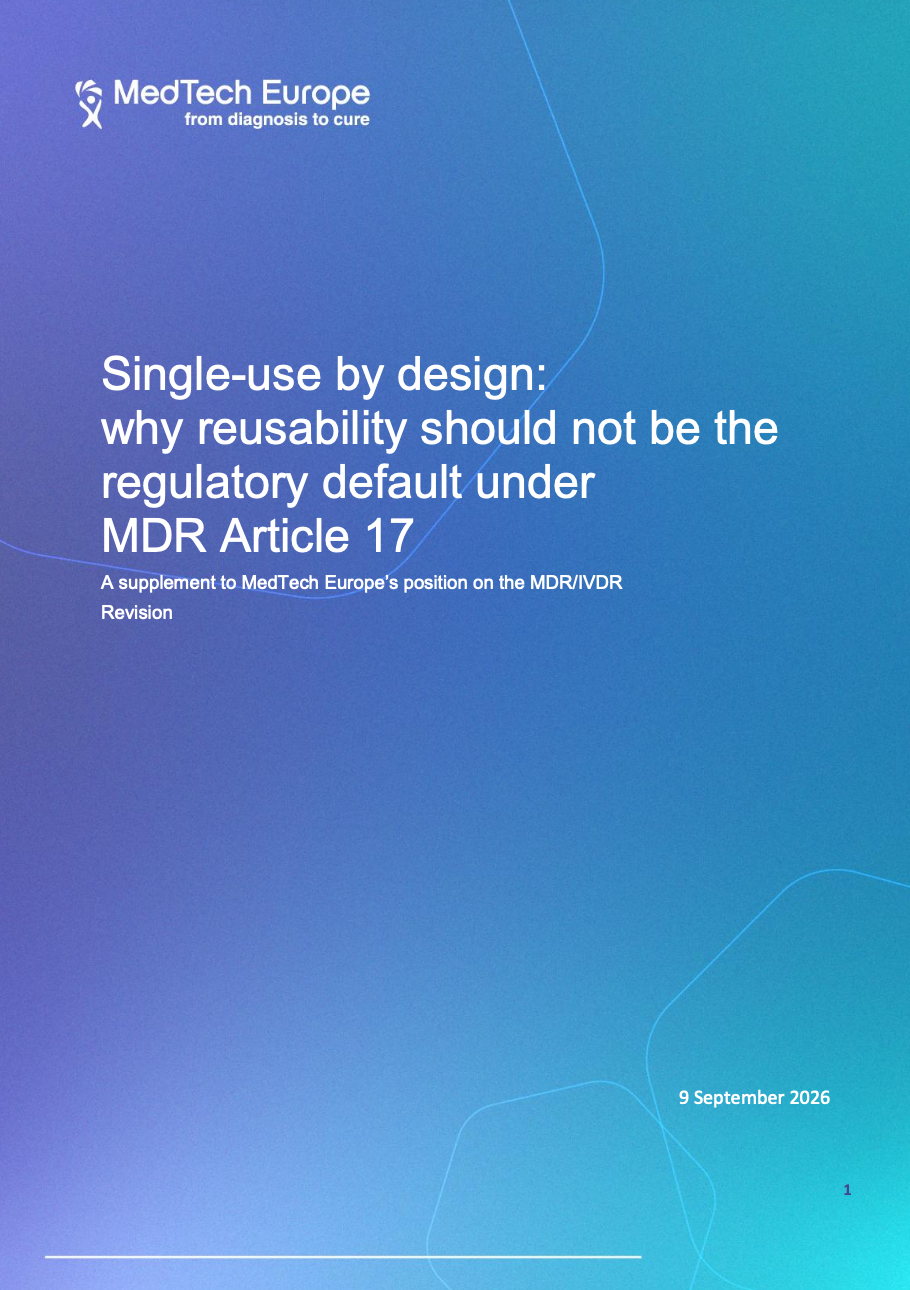 MedTech Europe Calls Against Reusability by Default Under MDR Article 17