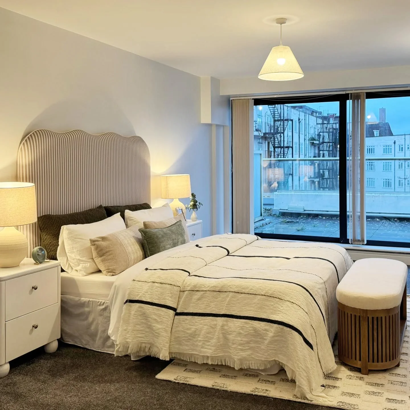 I wish we could wake up in a bedroom like this! Here's a little sneak peek from our recent staging in Startham. 
#homestaginglondon 
#homestylinglondon 
#propertystaginglondon 
#propertydevelopment
