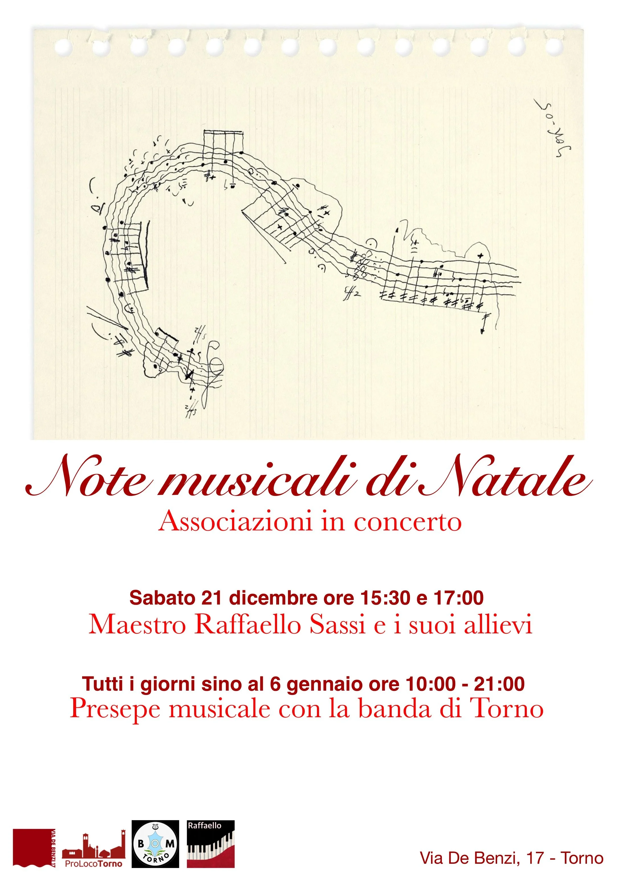 Note musicali con il maestro Sassi e la banda di Torno.