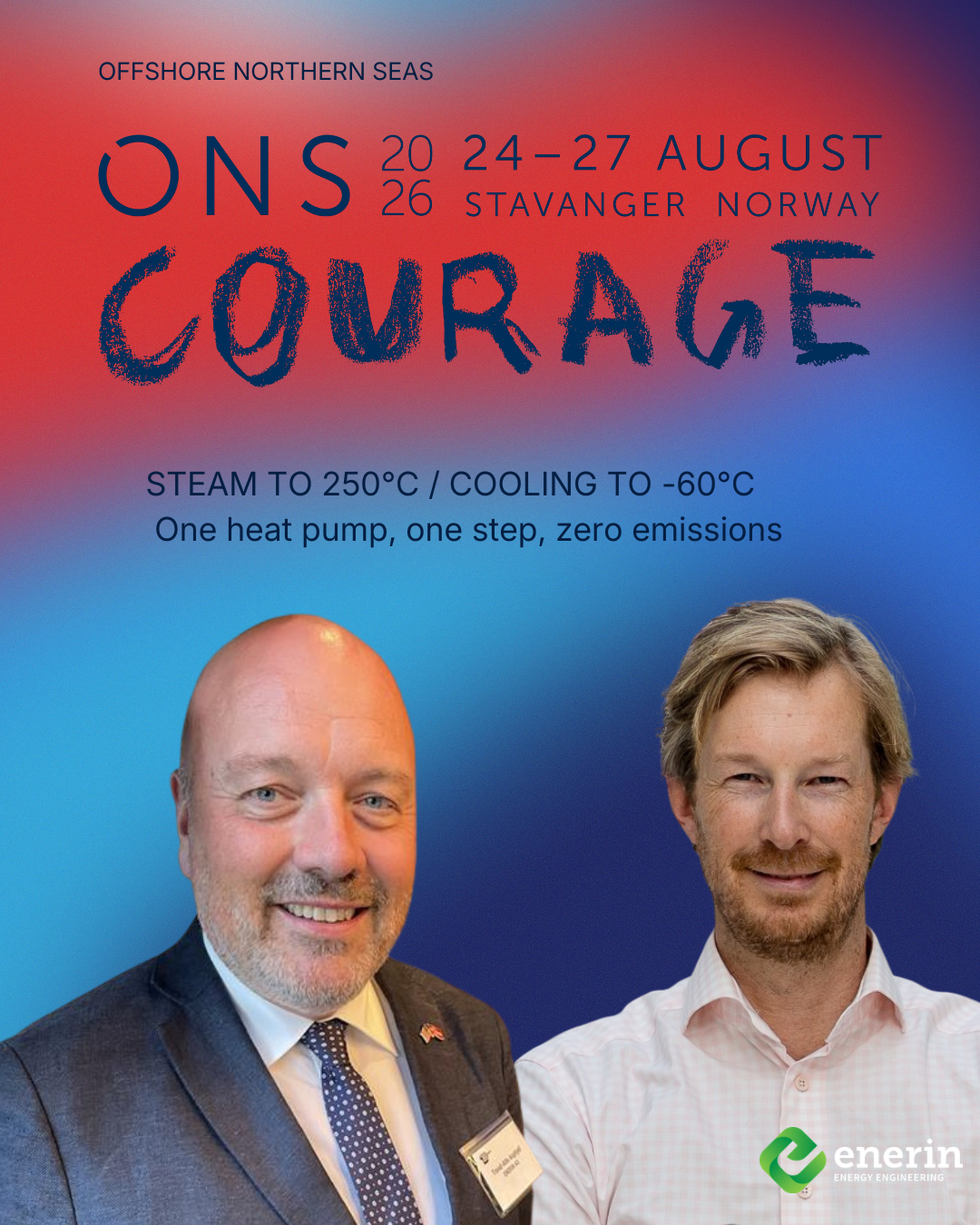 The courage to replace fossil heat — Enerin&nbsp;will be in Stavanger for ONS 2026&nbsp;