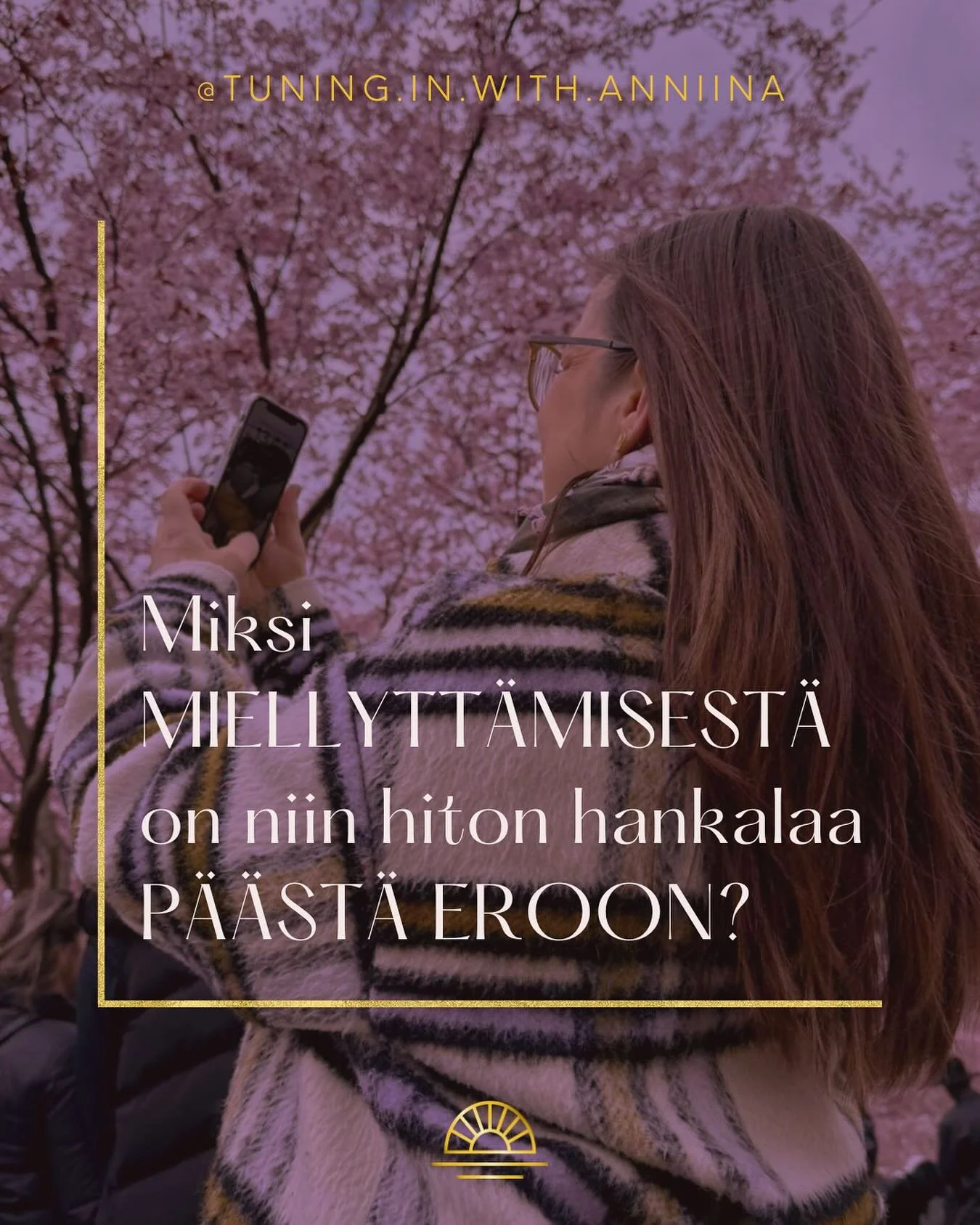 S&auml; opit lapsena olemaan helppo, joustava ja miellytt&auml;v&auml;, sill&auml; se oli keino, jonka avulla sait sun vanhemmilta hyv&auml;ksynt&auml;&auml; ja turvaa. 

Ja viel&auml; aikuisenakin sulla istuu sitke&auml;ss&auml; tuo tapa: hylk&auml;