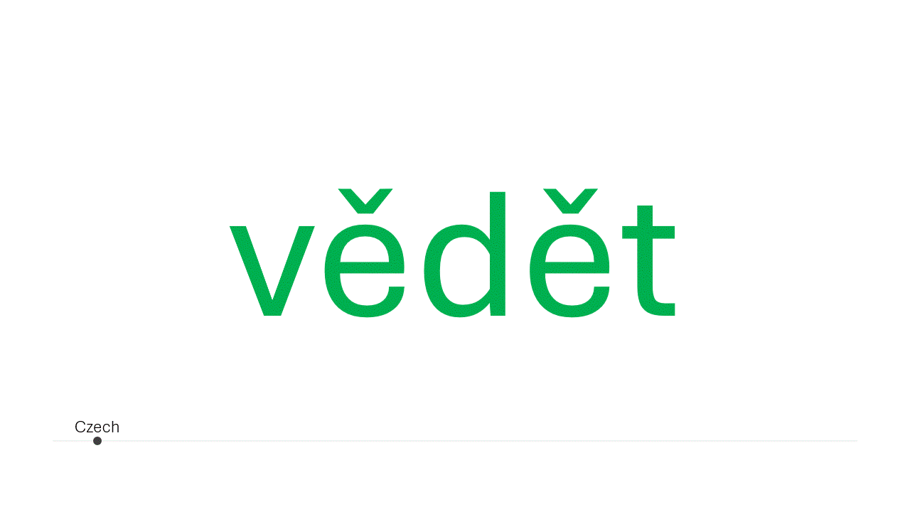 Vědět (to know)