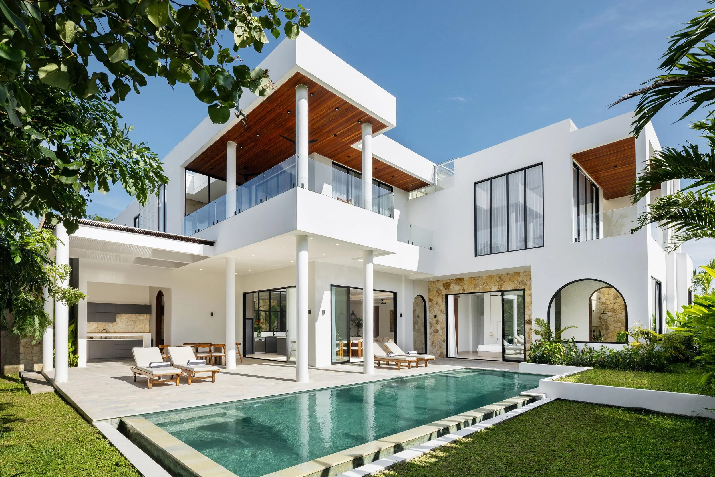 KIWI Villas exterior and private swimming pool in Ubud Bali