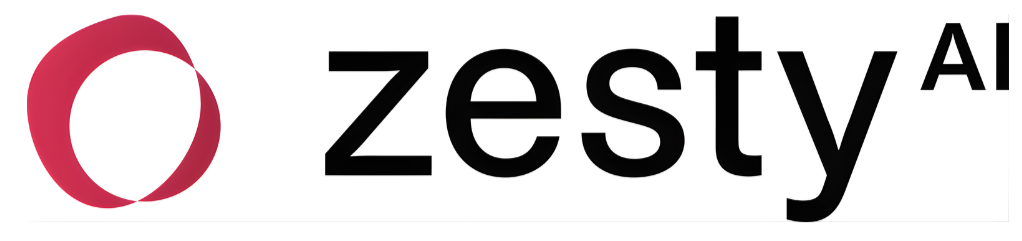 The Zesty AI logo, featuring a red circular design and the company name in black text.