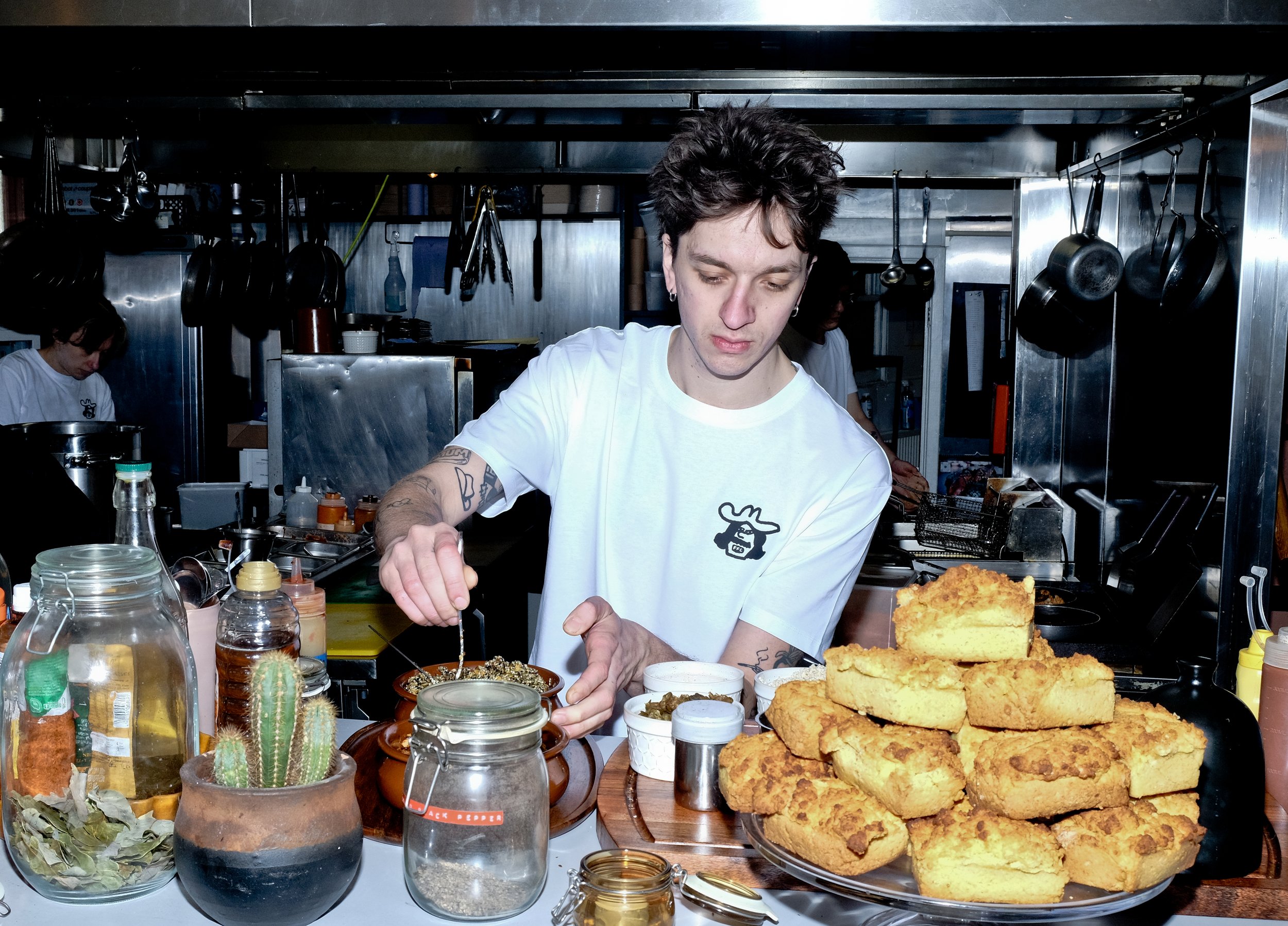 White Cowboy Staff T