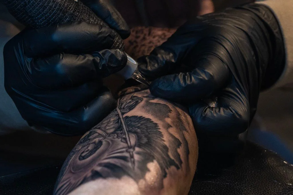 Some Black and Grey detail of St. Michael. What a stunning piece. 
We have some Black and Grey masters here at @alohasaltlake 
#alohatattoos #AlohaSaltLakeTattoos #tattooartist #SaltLakeCity #Spreadthealoha #SLC