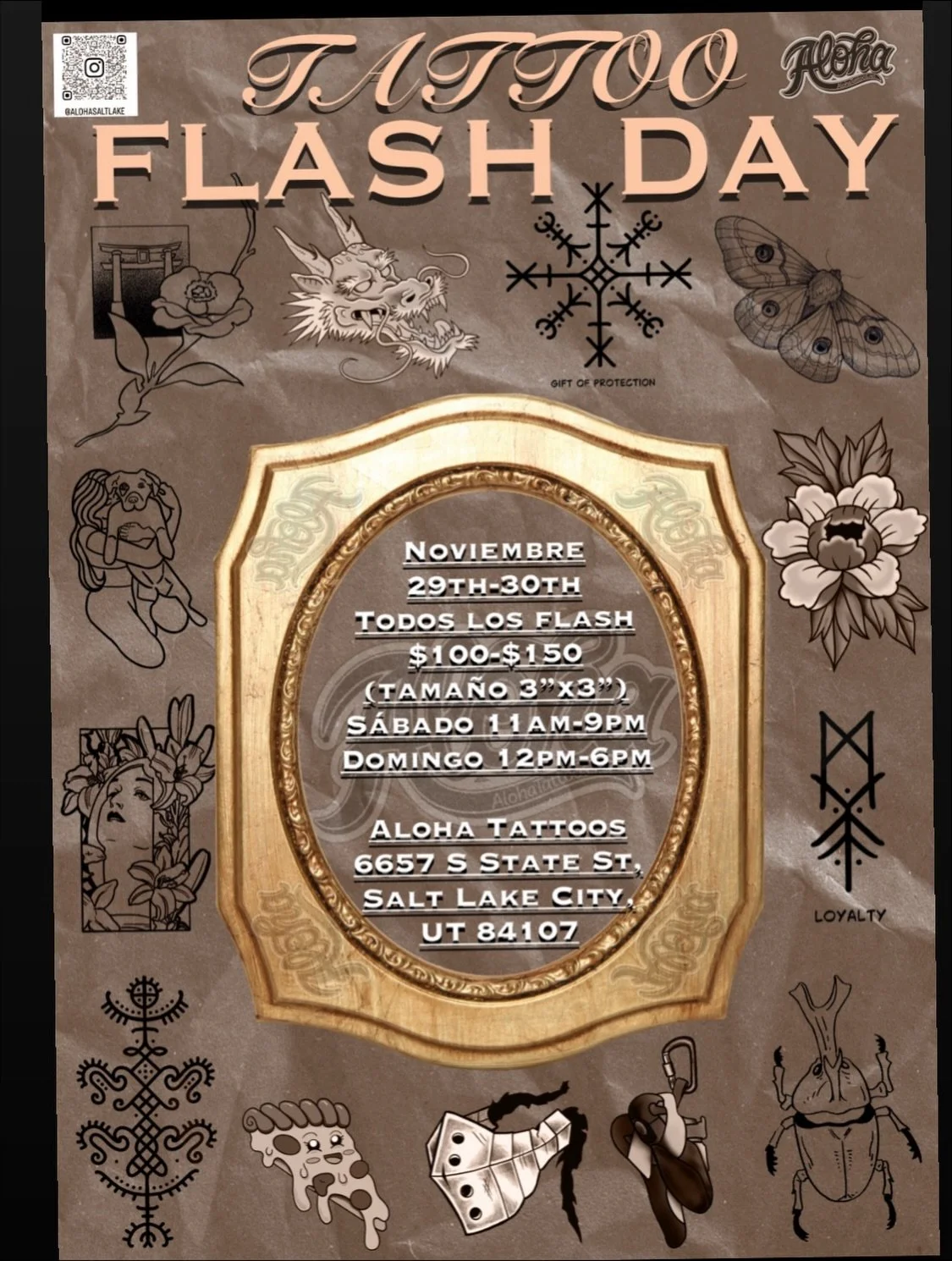 Check out all these amazing unique designs from our artist and apprentices 🤩!!

- @kevant13 
- @alohasaltlaketattoos 
- @jbel_ink 
- @shaman_ink_ 
- @keaton_buchert 
- @paul_tattoo.art 

Tags below 👇 
#alohatattoos #flashevents #novemberflashsale #