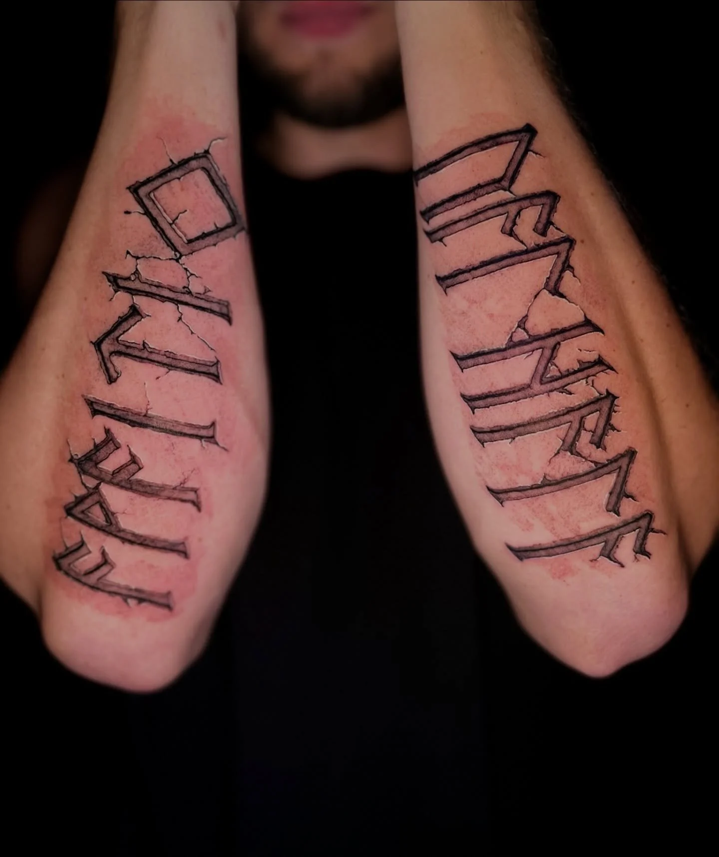 Rune lettering fulfilled by our artist Fernando👀🔥
-
-Artist: @shaman_ink_ 🤩
-Aloha Tattoos 🌺📍
- Walk-ins welcome daily✨🌴
-
-
-
#runelettering #alohaisallyouneed #blackandgraytattoos #saltlakecitytattoo #alohasaltlaketattoos