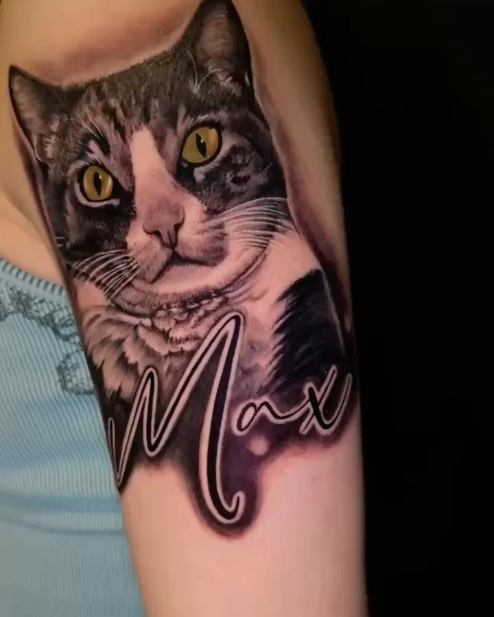 Check out this awesome Realism Cat Portrait done here at @alohasaltlake 😊🐱

- Aloha Tattoos 📍🌴
- Walk ins and Appointments Available Daily ✨
- AfterPay Available 🤘
-
-
-
-
-
#realismtattoo #realismtattooartist #saltlakecitytattooartist #portrait