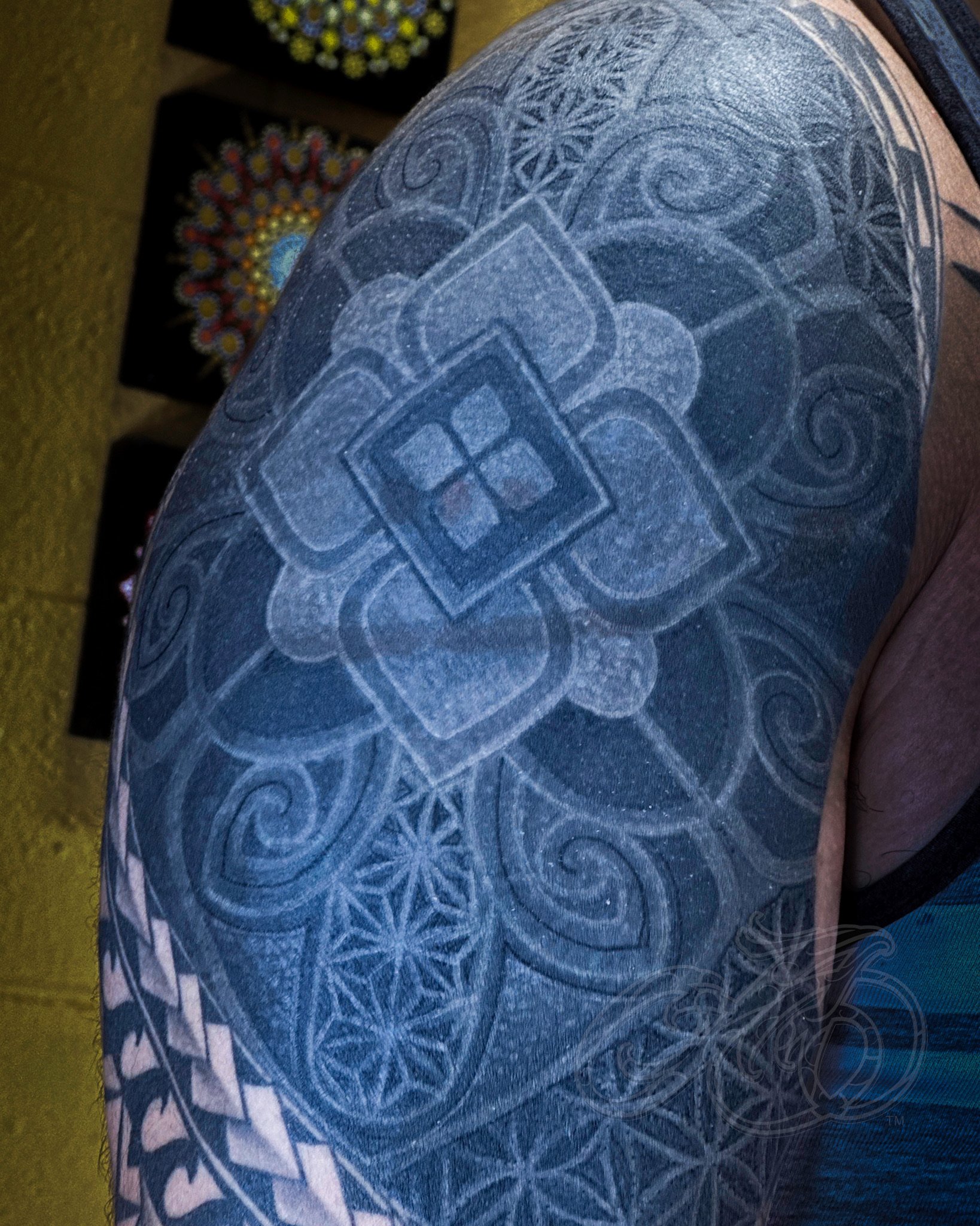 white on Black Tattoo