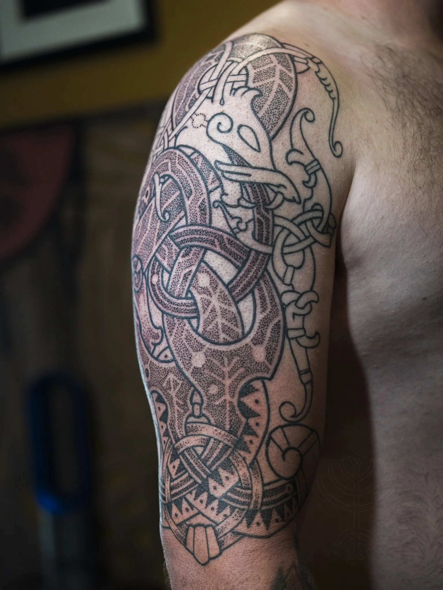 Nordic Jormungandr Tattoo Sleeve