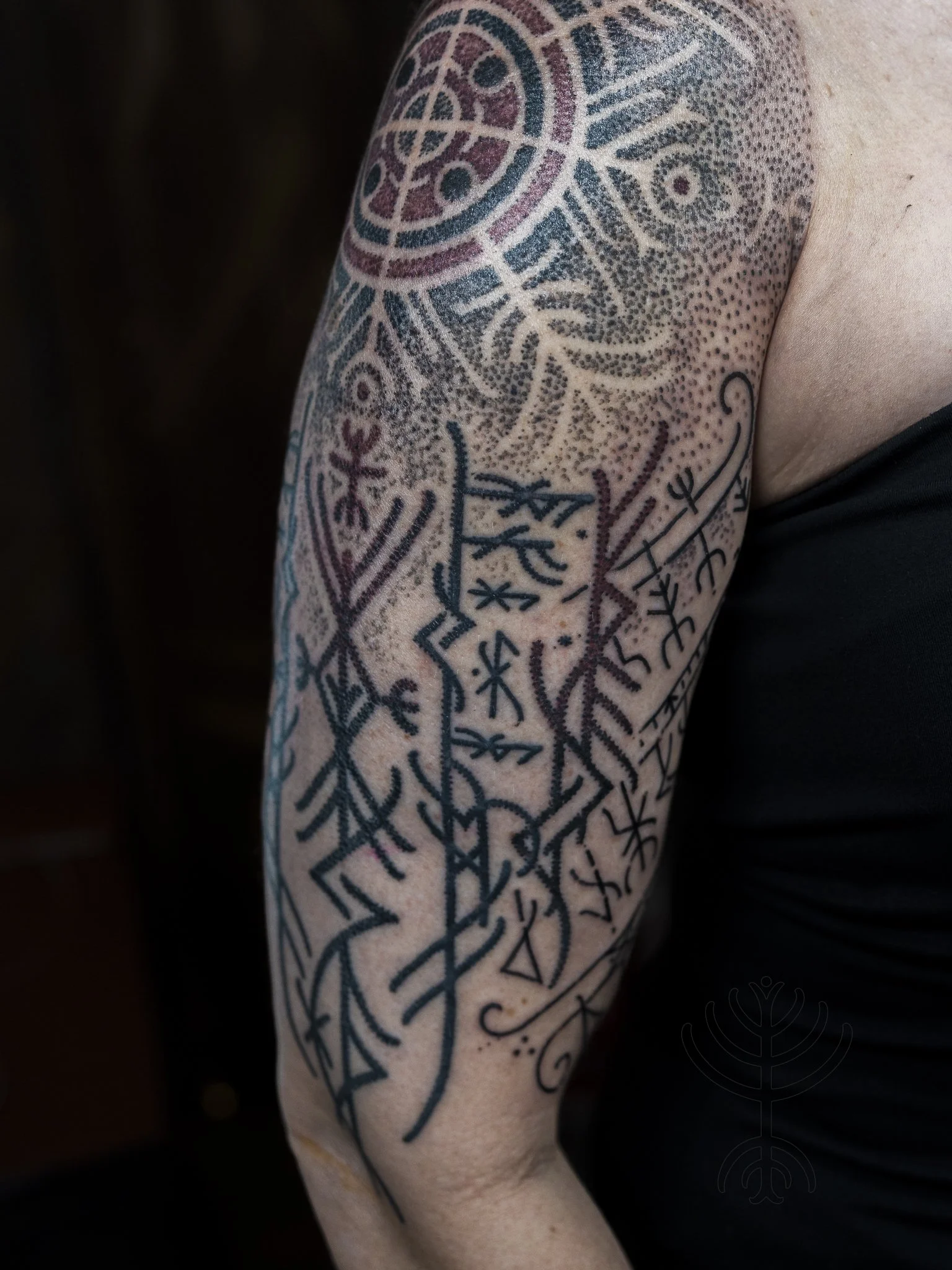 Nordic Futhark Bind Rune Sigil Tattoo