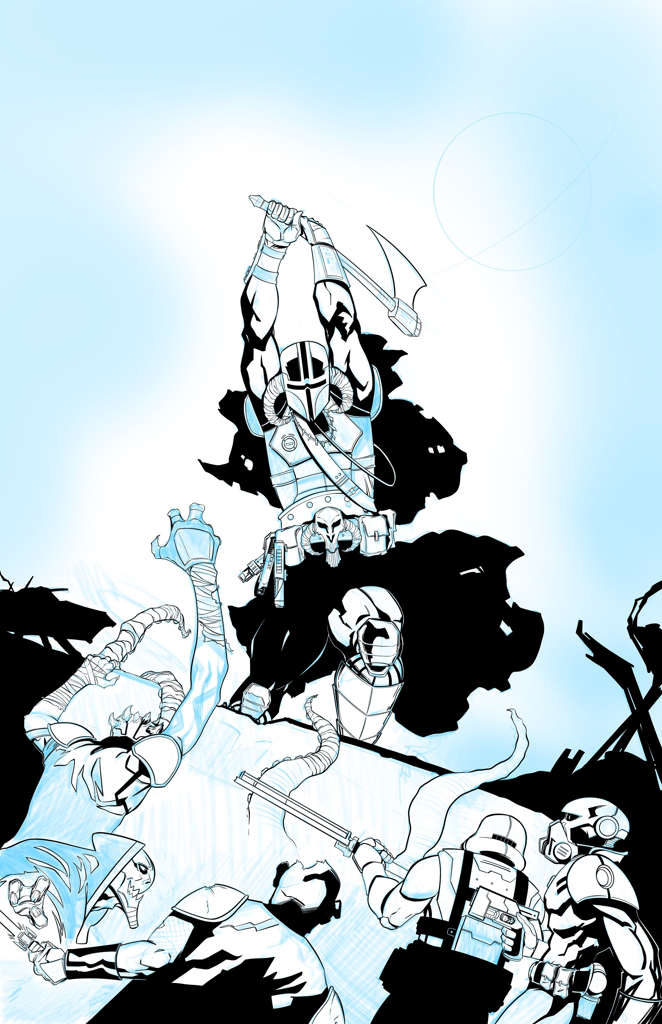 Death Dealer Rough Inks